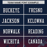 Custom Navy Red Personalized Star Gradient Authentic Football Jersey
