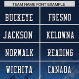 Custom Navy Light Blue Personalized Star Gradient Authentic Football Jersey
