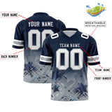 Custom Navy Navy Personalized Star Gradient Authentic Football Jersey
