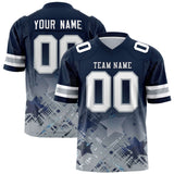 Custom Navy Navy Personalized Star Gradient Authentic Football Jersey