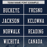 Custom Navy Navy Personalized Star Gradient Authentic Football Jersey