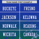 Custom Royal Kelly Green Personalized Star Gradient Authentic Football Jersey
