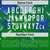 Custom Royal Kelly Green Personalized Star Gradient Authentic Football Jersey