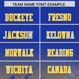 Custom Royal Yellow Personalized Star Gradient Authentic Football Jersey