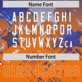 Custom Royal Orange Personalized Star Gradient Authentic Football Jersey