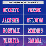 Custom Royal Pink Personalized Star Gradient Authentic Football Jersey