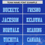 Custom Royal Light Blue Personalized Star Gradient Authentic Football Jersey