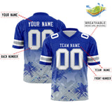Custom Royal Royal Personalized Star Gradient Authentic Football Jersey