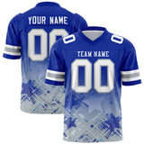Custom Royal Royal Personalized Star Gradient Authentic Football Jersey