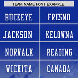 Custom Royal Royal Personalized Star Gradient Authentic Football Jersey