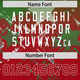 Custom Kelly Green Red Personalized Star Gradient Authentic Football Jersey