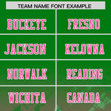 Custom Kelly Green Pink Personalized Star Gradient Authentic Football Jersey