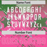 Custom Kelly Green Pink Personalized Star Gradient Authentic Football Jersey