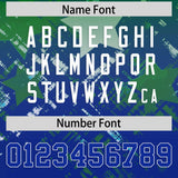 Custom Kelly Green Royal Personalized Star Gradient Authentic Football Jersey