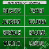 Custom Kelly Green Black Personalized Star Gradient Authentic Football Jersey