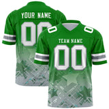 Custom Kelly Green Kelly Green Personalized Star Gradient Authentic Football Jersey