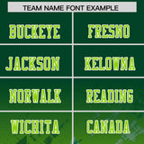 Custom Green Neon Green Personalized Star Gradient Authentic Football Jersey