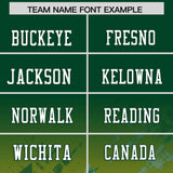 Custom Green Gold Personalized Star Gradient Authentic Football Jersey
