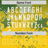 Custom Green Gold Personalized Star Gradient Authentic Football Jersey