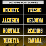 Custom Black Yellow Personalized Star Gradient Authentic Football Jersey