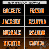 Custom Black Orange Personalized Star Gradient Authentic Football Jersey