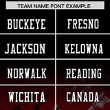 Custom Black Red Personalized Star Gradient Authentic Football Jersey