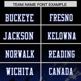 Custom Black Royal Personalized Star Gradient Authentic Football Jersey