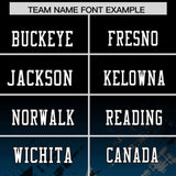 Custom Black Panther Blue Personalized Star Gradient Authentic Football Jersey
