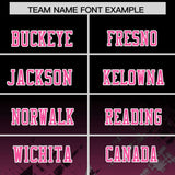 Custom Black Pink Personalized Star Gradient Authentic Football Jersey