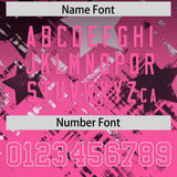 Custom Black Pink Personalized Star Gradient Authentic Football Jersey