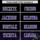 Custom Black Purple Personalized Star Gradient Authentic Football Jersey