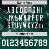 Custom Black Midnight Green Personalized Star Gradient Authentic Football Jersey