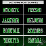 Custom Black Kelly Green Personalized Star Gradient Authentic Football Jersey