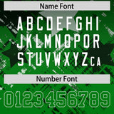 Custom Black Kelly Green Personalized Star Gradient Authentic Football Jersey