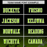 Custom Black Neon Green Personalized Star Gradient Authentic Football Jersey