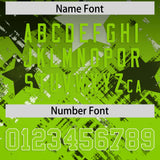 Custom Black Neon Green Personalized Star Gradient Authentic Football Jersey