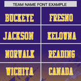 Custom Purple Yellow Personalized Star Gradient Authentic Football Jersey
