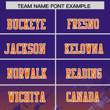 Custom Purple Orange Personalized Star Gradient Authentic Football Jersey