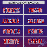 Custom Purple Red Personalized Star Gradient Authentic Football Jersey
