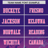 Custom Purple Pink Personalized Star Gradient Authentic Football Jersey