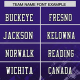 Custom Purple Black Personalized Star Gradient Authentic Football Jersey