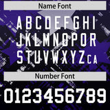 Custom Purple Black Personalized Star Gradient Authentic Football Jersey