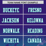 Custom Purple Aqua Personalized Star Gradient Authentic Football Jersey