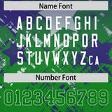 Custom Purple Kelly Green Personalized Star Gradient Authentic Football Jersey