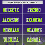 Custom Purple Neon Green Personalized Star Gradient Authentic Football Jersey