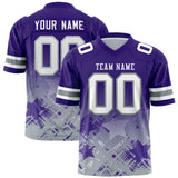 Custom Purple Purple Personalized Star Gradient Authentic Football Jersey