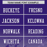 Custom Purple Purple Personalized Star Gradient Authentic Football Jersey