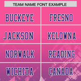 Custom Pink Purple Personalized Star Gradient Authentic Football Jersey