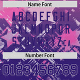 Custom Pink Purple Personalized Star Gradient Authentic Football Jersey