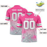 Custom Pink Pink Personalized Star Gradient Authentic Football Jersey